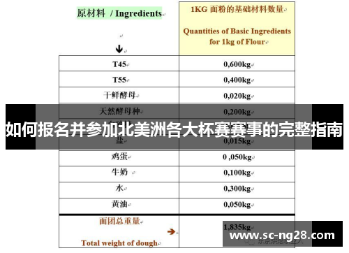 如何报名并参加北美洲各大杯赛赛事的完整指南 如何报名并参加北美洲各大杯赛赛事的完整指南